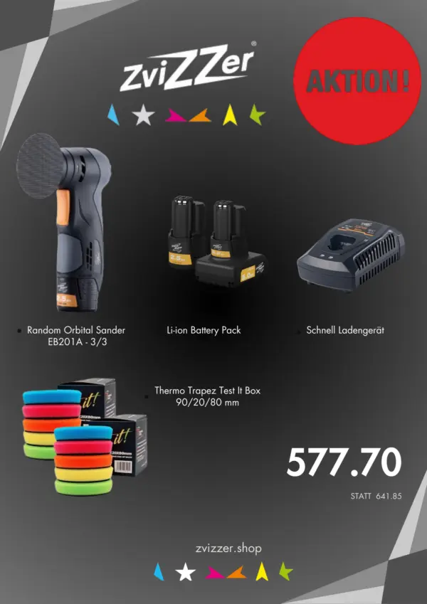Random Orbital Sander EB201A-3/3 Set Mit Test It Box