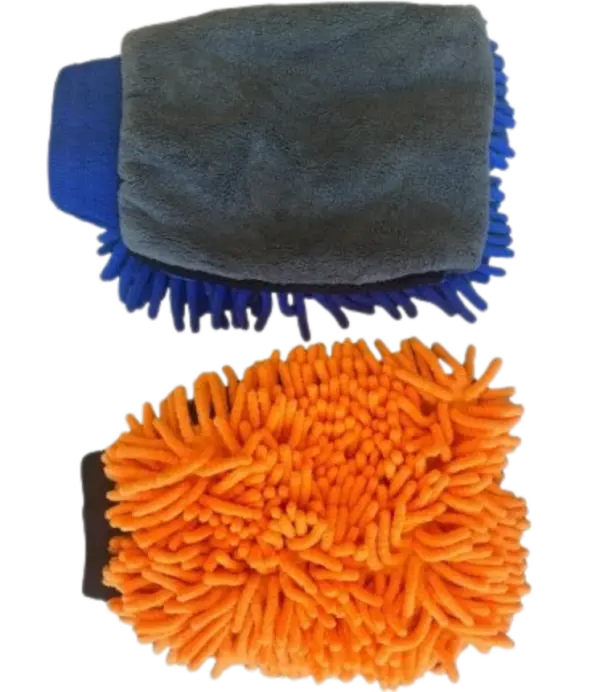 Doppelseitiger Mikrofaser-Waschhandschuh
