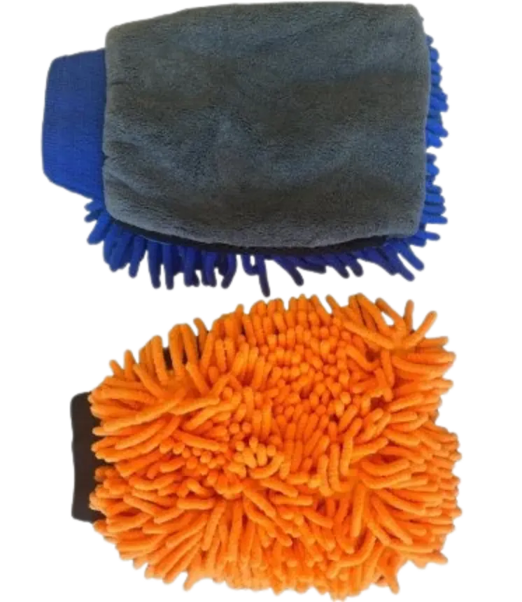 Doppelseitiger Mikrofaser-Waschhandschuh
