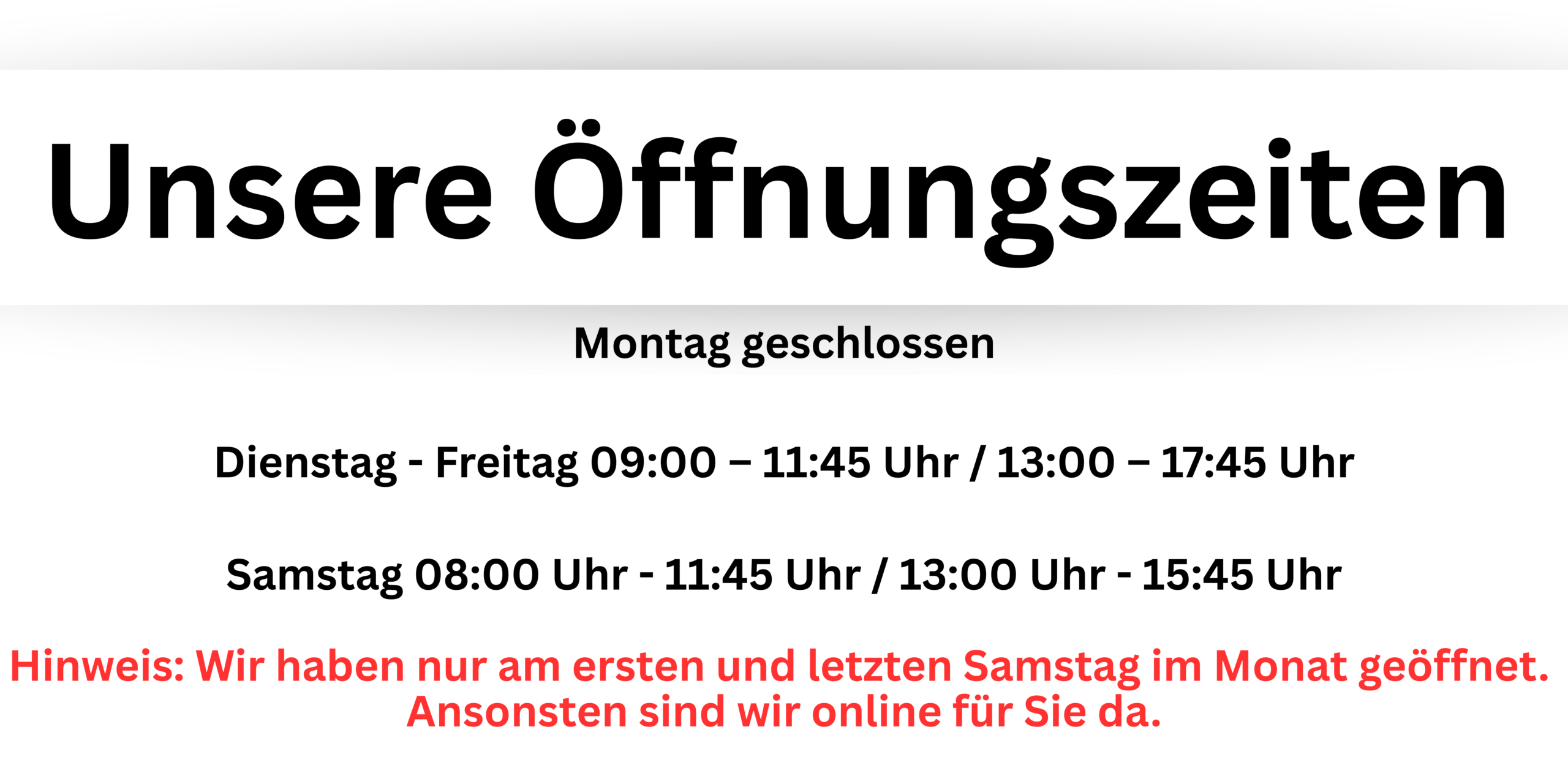 Banner Öffnungszeiten