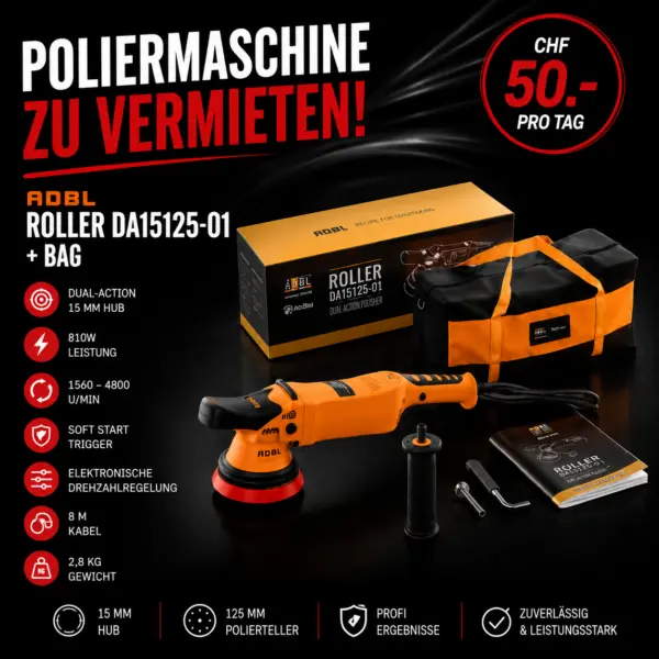 Vermietung Poliermaschine ADBL Roller DA15125-01 + Bag